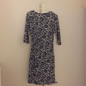 J. McLaughin Navy, White & Gold ‘Sage’ Dress